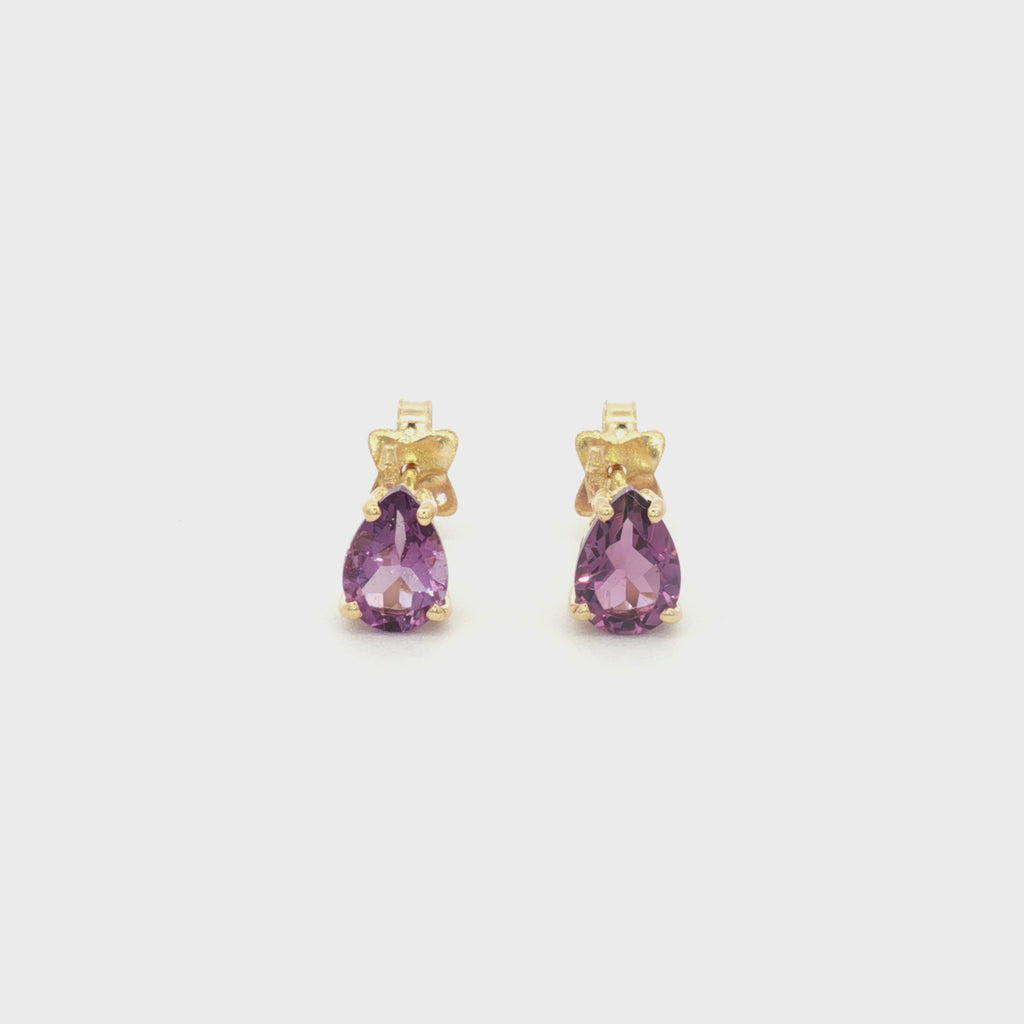 ARETES GOTA DE AMATISTAS