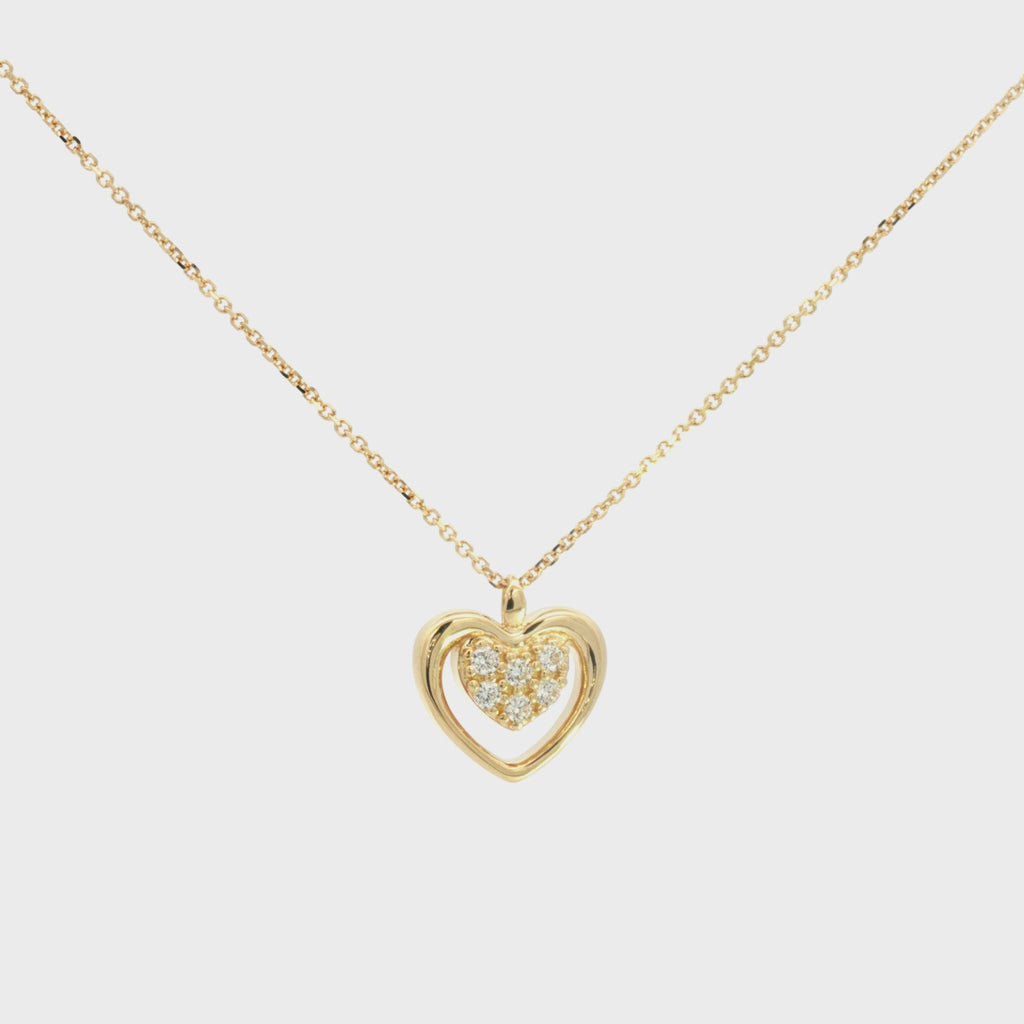 GARGANTILLA CORAZÓN CON ZIRCONES