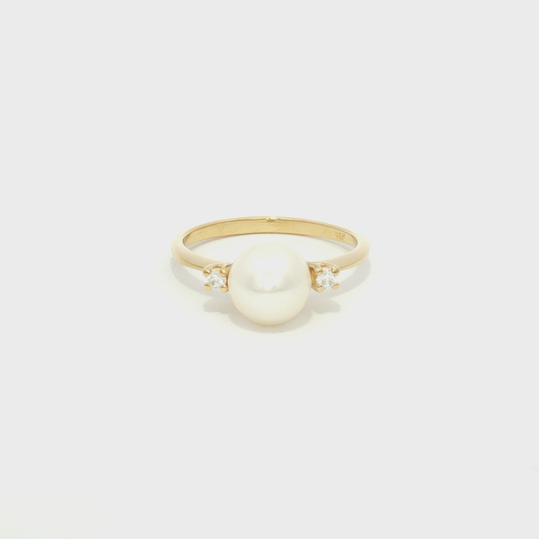ANILLO PERLA Y DIAMANTES