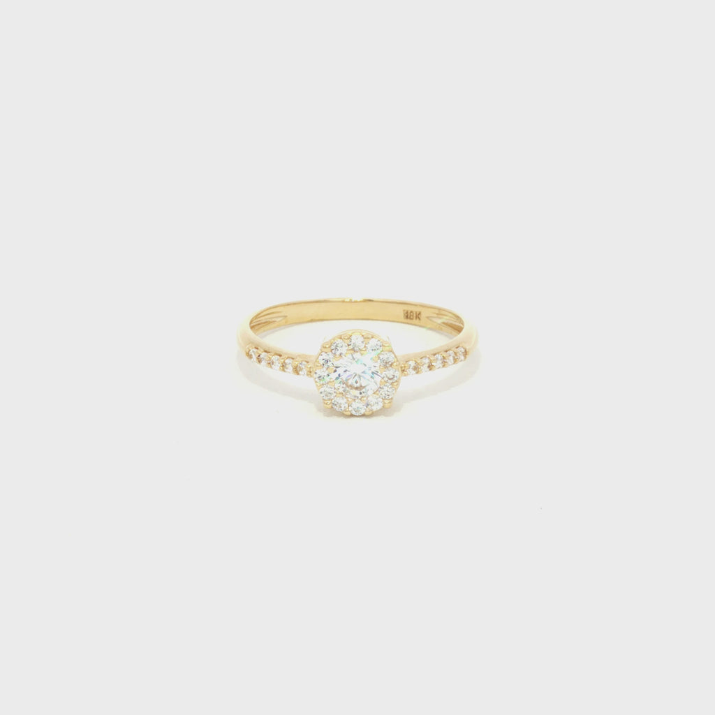 ANILLO FLOR CON ZIRCONES
