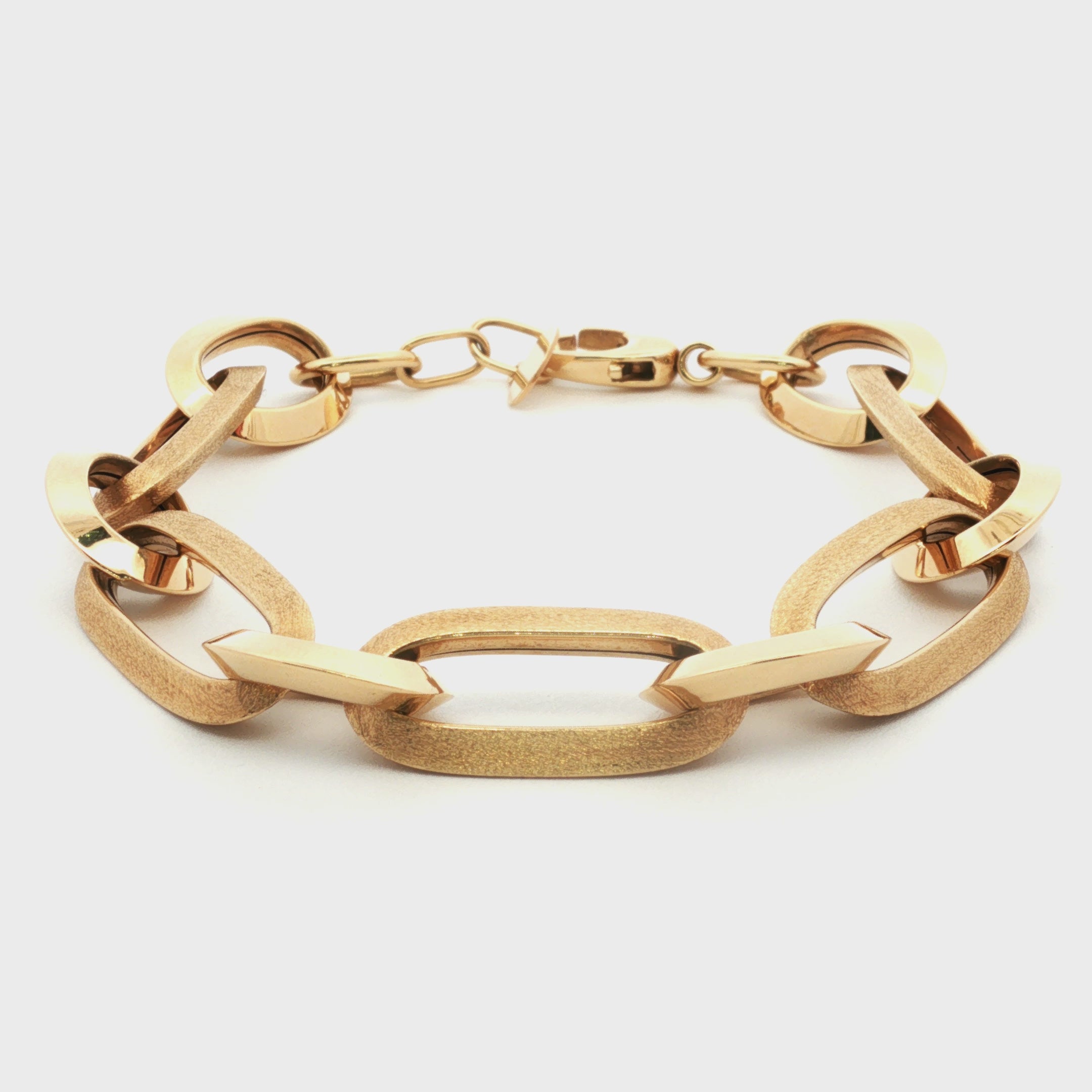 PULSERA TEJIDO ÓVALOS LISO Y SATINADO